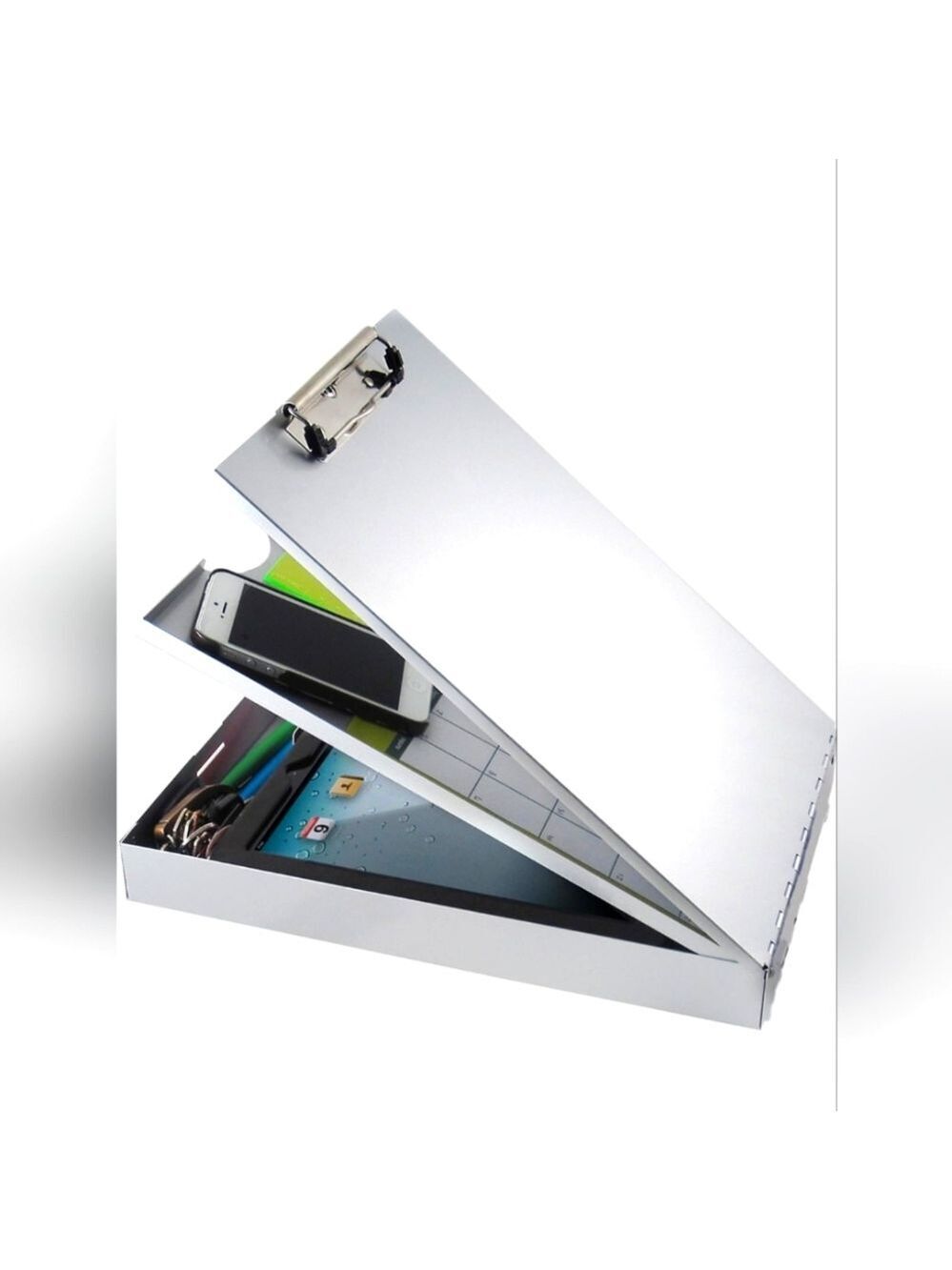 Saunders Metal Clipboard with Storage - Letter Size Heavy Duty Contractor Grade